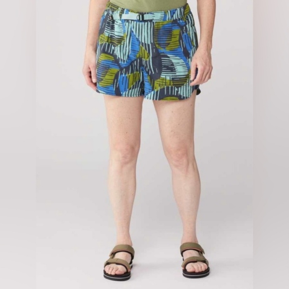 REI Women's Blue Green Trailmade Amphib Shorts Size XLarge